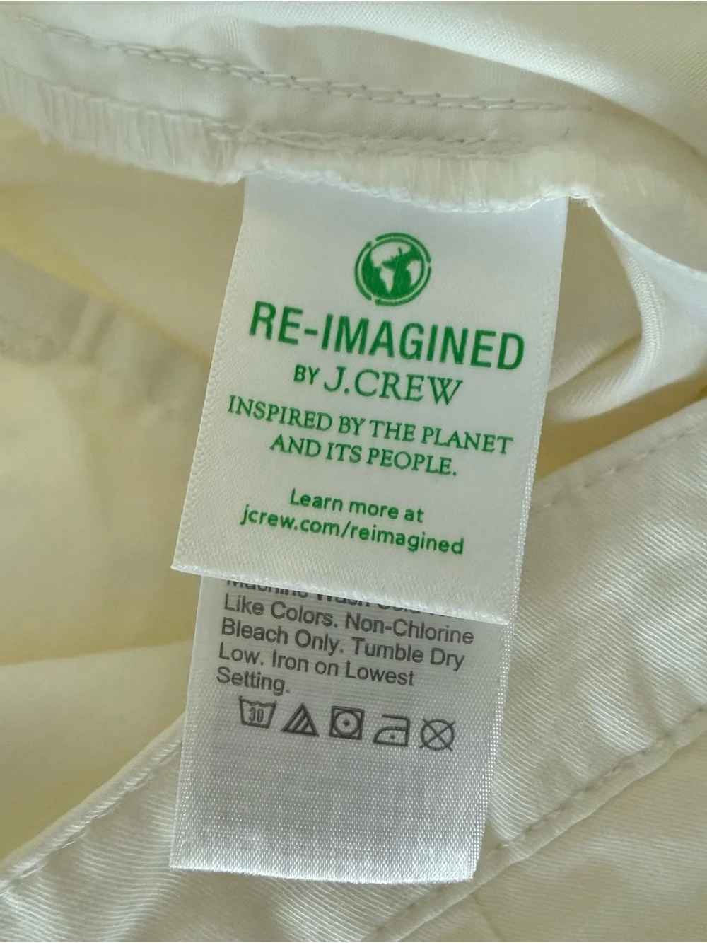 J.Crew Slouchy Boyfriend Chino Pants Women’s 27 Reimagined Ivory/Cream Straight